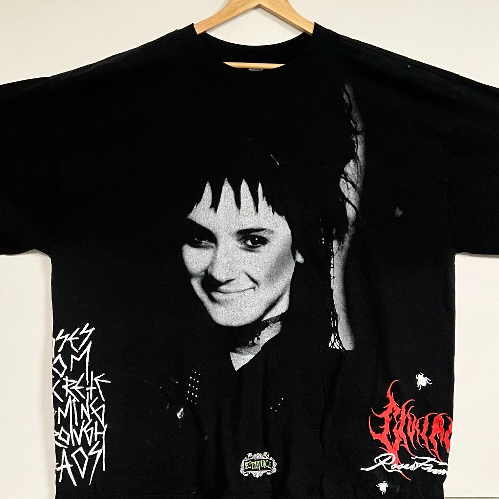 NWOT Civil Regime X Beetlejuice 'lydia Forever' Men’s Oversized Shirt Black